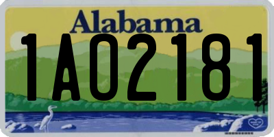 AL license plate 1AO2181