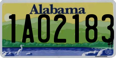 AL license plate 1AO2183