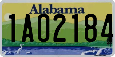 AL license plate 1AO2184