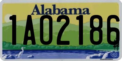 AL license plate 1AO2186