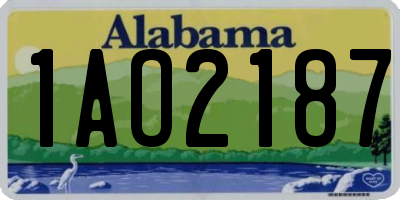 AL license plate 1AO2187