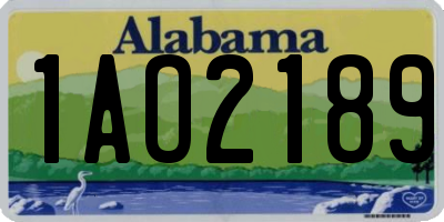 AL license plate 1AO2189