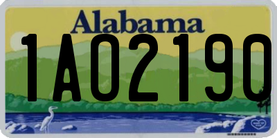 AL license plate 1AO2190