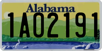 AL license plate 1AO2191