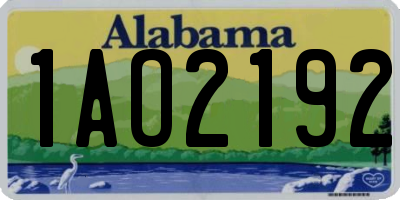 AL license plate 1AO2192
