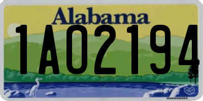 AL license plate 1AO2194