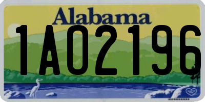 AL license plate 1AO2196