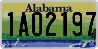 AL license plate 1AO2197