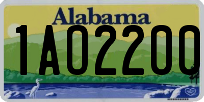 AL license plate 1AO2200