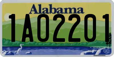 AL license plate 1AO2201