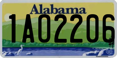 AL license plate 1AO2206
