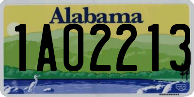 AL license plate 1AO2213