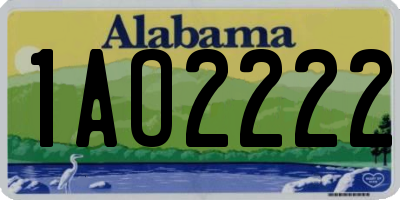 AL license plate 1AO2222