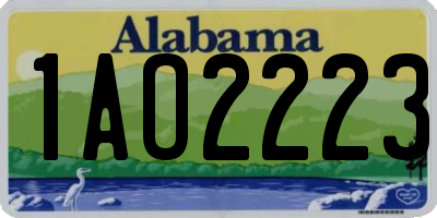 AL license plate 1AO2223