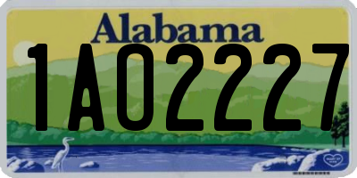 AL license plate 1AO2227