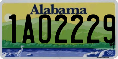AL license plate 1AO2229