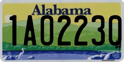 AL license plate 1AO2230