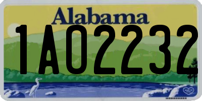 AL license plate 1AO2232
