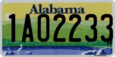 AL license plate 1AO2233