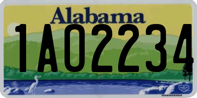 AL license plate 1AO2234