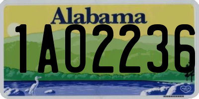 AL license plate 1AO2236