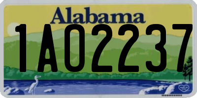 AL license plate 1AO2237