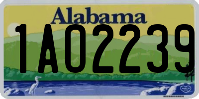 AL license plate 1AO2239