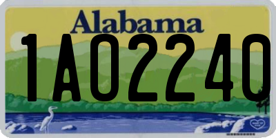 AL license plate 1AO2240