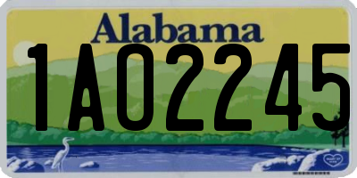 AL license plate 1AO2245