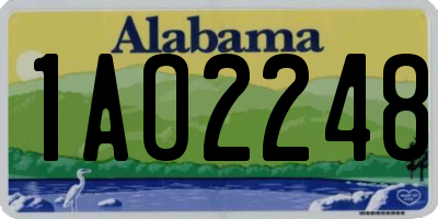 AL license plate 1AO2248