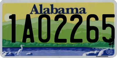 AL license plate 1AO2265