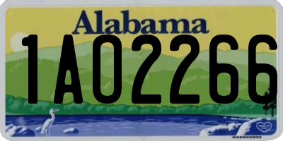 AL license plate 1AO2266