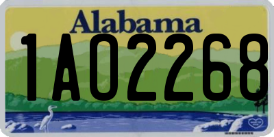 AL license plate 1AO2268