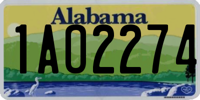 AL license plate 1AO2274