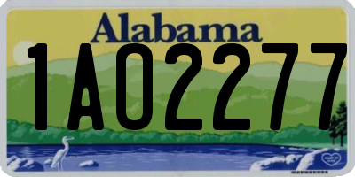 AL license plate 1AO2277