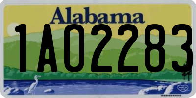 AL license plate 1AO2283
