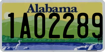 AL license plate 1AO2289