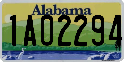 AL license plate 1AO2294