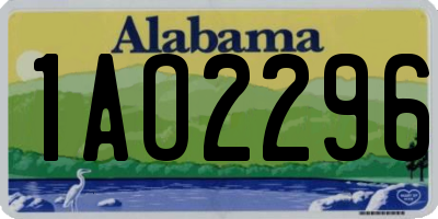 AL license plate 1AO2296