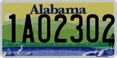 AL license plate 1AO2302