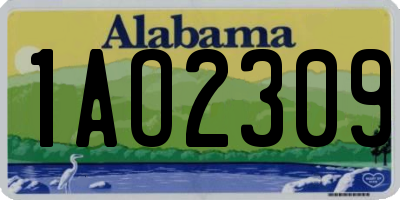 AL license plate 1AO2309