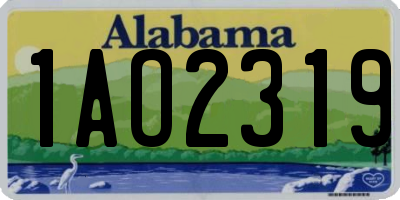 AL license plate 1AO2319