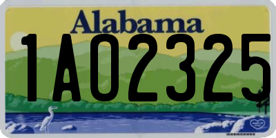 AL license plate 1AO2325