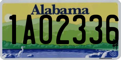 AL license plate 1AO2336