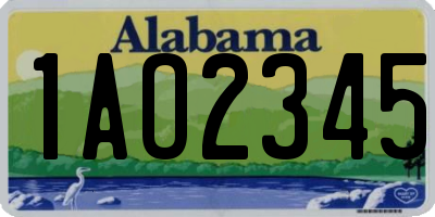 AL license plate 1AO2345