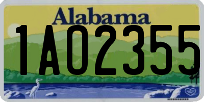 AL license plate 1AO2355