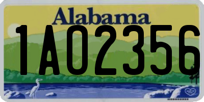 AL license plate 1AO2356