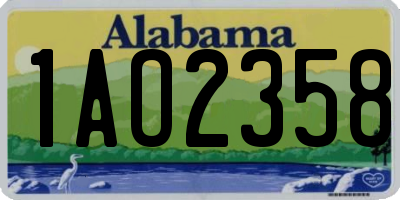 AL license plate 1AO2358