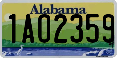 AL license plate 1AO2359