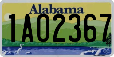AL license plate 1AO2367